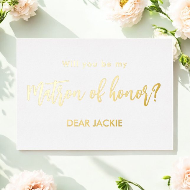Matron of Honour Gold White Proposal   (Creator Uploaded)