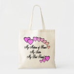 Matron of Honour Hearts Tote Bag<br><div class="desc">Give your matron of honour a thoughtful message with this pink heart bag. Add a name or date to customize further.</div>