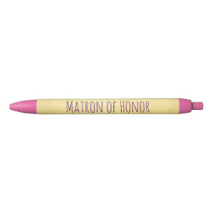 Matron of Honour Keepsake Black Ink Pen