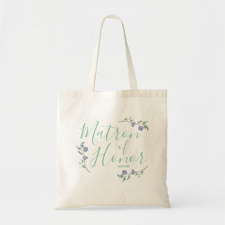 Matron of Honour, Lavender & Sage Floral Tote Bag