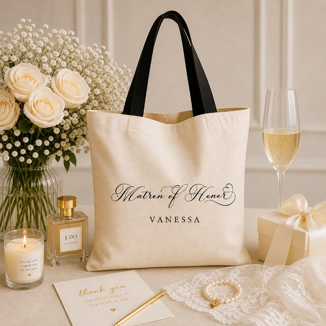 Matron of Honour Personalized Wedding Tote Bag (Matron of Honor Tote Bag)
