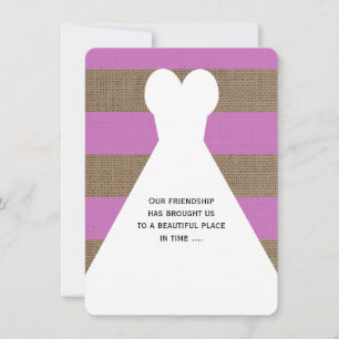 Matron of Honour Poem in Pretty Orchid Invitation