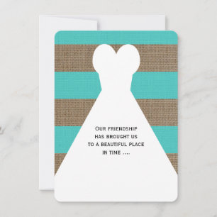 Matron of Honour Poem Turquoise Invitation