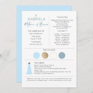 Matron of Honour Proposal & Information