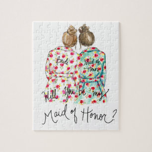 Matron of Honour? Puzzle Dk Bl Bun Bride Br Bun