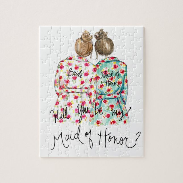 Matron of Honour? Puzzle Dk Bl Bun Bride Br Bun (Vertical)