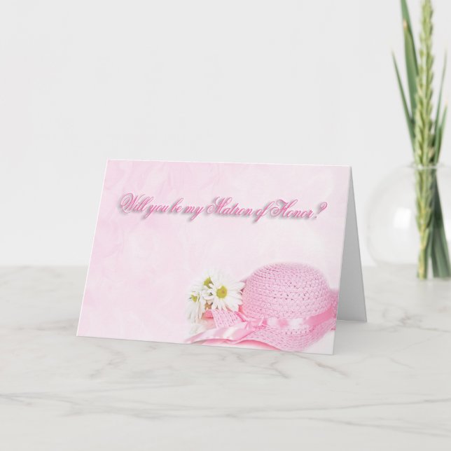 Matron Of Honour Request Invitation (Front)