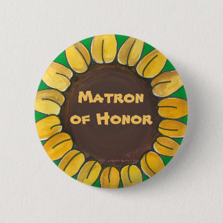 Matron of Honour Sunflower Button