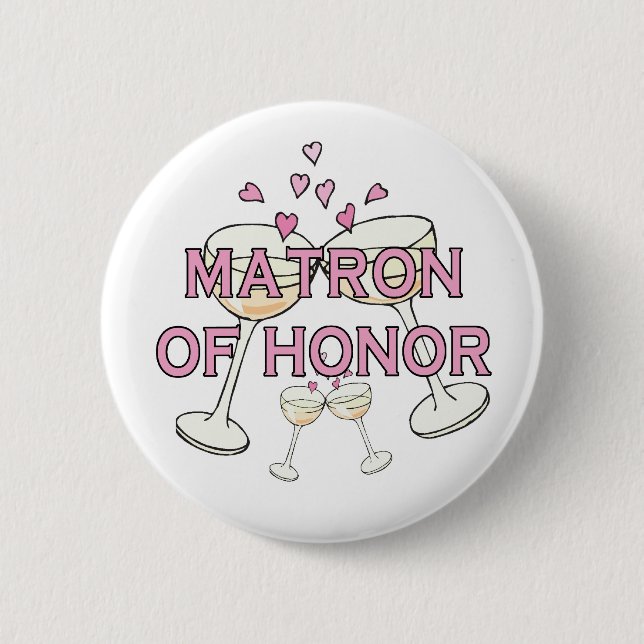 Matron of Honour Wedding ID Button (Front)