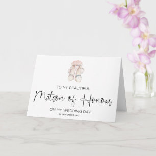 Matron of Honour Wedding Thank You From Bride Card