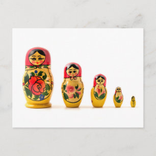 Matryoshka doll postcard