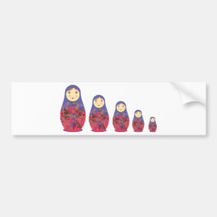 Matryoshka Doll ~ Russian Nesting / Babushka Bumper Sticker