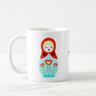 Matryoshka doll Russian nesting nested doll custom Coffee Mug