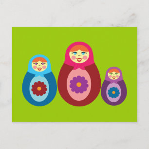 Matryoshka Dolls Postcard