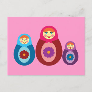 Matryoshka Dolls Postcard