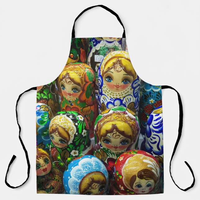 Matryoshka Dolls Souvenir Kiosk Travel Photo Apron (Front)