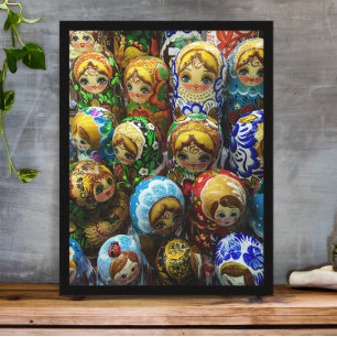 Matryoshka Dolls Souvenir Kiosk Travel Photo Poster