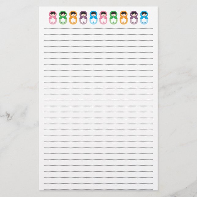Matryoshka Dolls Stationery (Front)