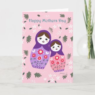 Matryoshka Mother and daughter Happy Mothers day