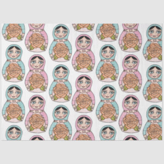 Matryoshka Nesting Doll Babushka Toy Soft Wrap Tissue Paper