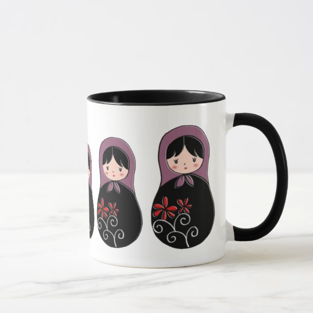 Matryoshka Ringer Mug (Right)