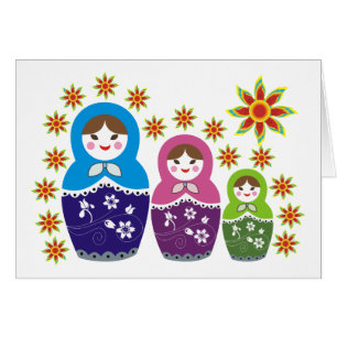 Matryoshka Russian dolls & sunflowers custom