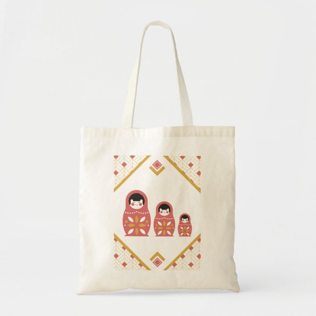 Matryoshka russian dolls tote bag (Front)