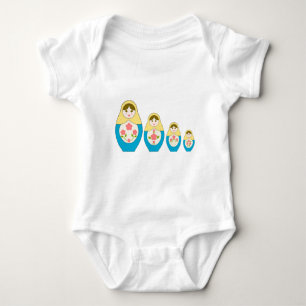 Matryoshka Russian Nesting Dolls Baby Bodysuit