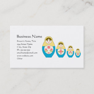Matryoshka Russian Nesting Dolls Business Card