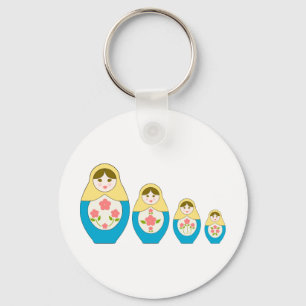 Matryoshka Russian Nesting Dolls Keychain