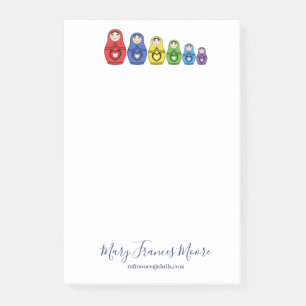 Matryoshka Russian Nesting Dolls Post-it Notes
