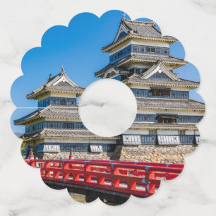 Matsumoto castle and bridge wine glass tag