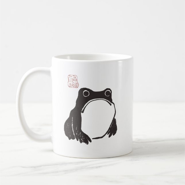 Matsumoto Hoji Drôle Sad Grumpy Frog Mug (Gauche)