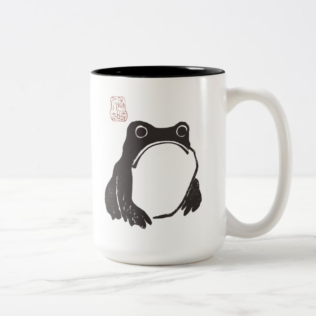 Matsumoto Hoji Drôle Sad Grumpy Frog Mug (Droit)
