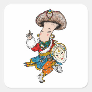 Matsutake Mushroom Young Man — Fungi Sticker
