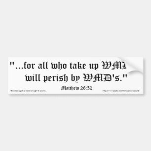 Matt 26:52 bumper sticker