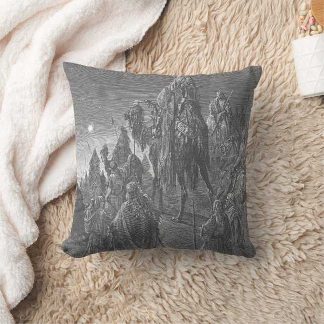  Matt 2A Wise Men Are Guided by a Star - Throw Pillow (Blanket)
