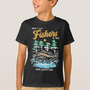 Matt 419 Fishers Of Men Christian Fishing Fathers  T-Shirt