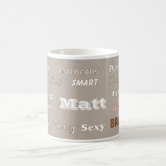 Matt Beige Husband Mug (Center)