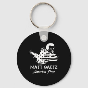 Matt Gaetz Face American Flag Eagle Trump 2024 Usa Keychain