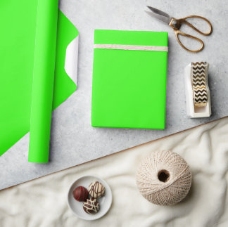 Matt Green, Solid Single Colour Green Minimalist Wrapping Paper