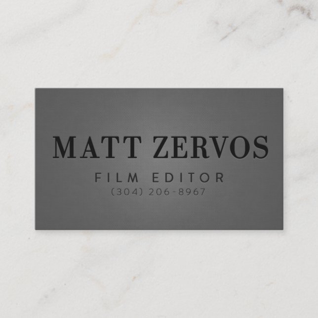 Matt Zervos Business Card (Front)