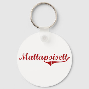 Mattapoisett Massachusetts Classic Design Keychain