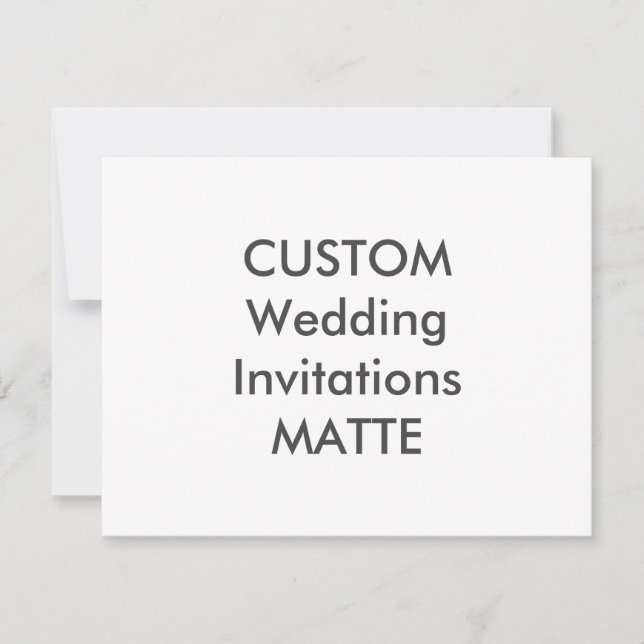 MATTE 120lb 5,5 po x 4,25 po Invitations de mariag (Devant)