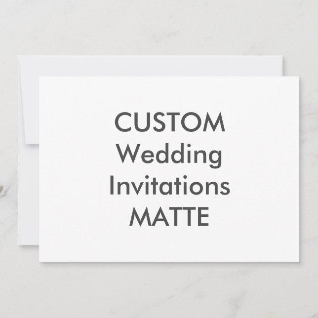 MATTE 120lb 7" x 5" Invitations de mariage (Devant)