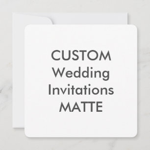 MATTE 5,25 pouces Carré mariage invitations