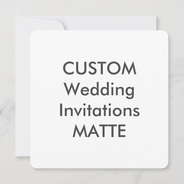 MATTE 5.25" Square Wedding Invitations (Front)