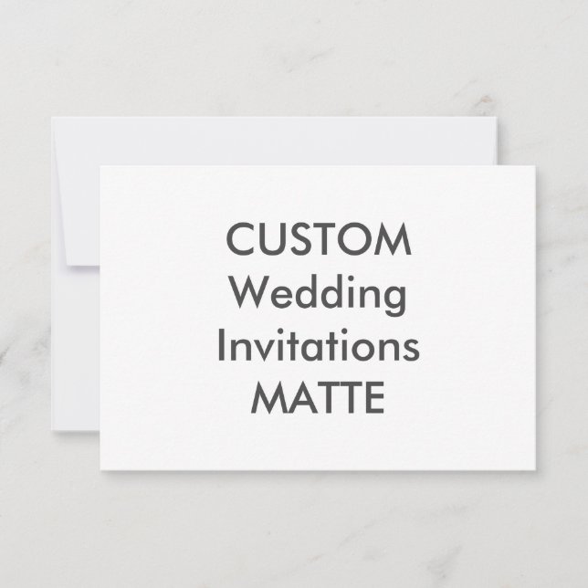 MATTE 7,5 po x 5,5 po Invitations de mariage (Devant)