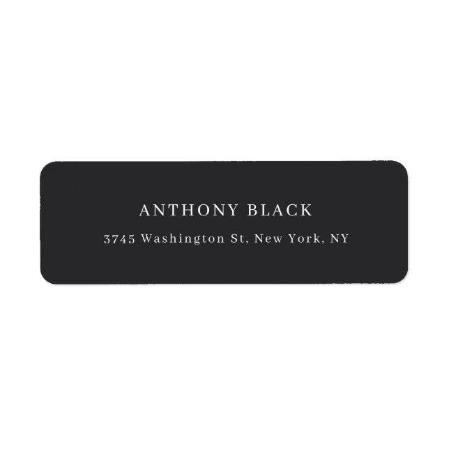 Matte Black Minimalist Plain Elegant Classical (Front)