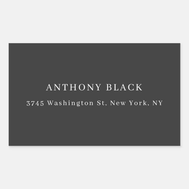 Matte Black Minimalist Plain Elegant Classical Sticker (Front)